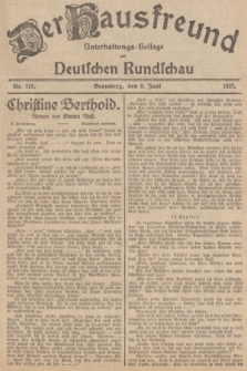 Der Hausfreund : Unterhaltungs-Beilage zur Deutschen Rundschau. 1927, Nr. 113 (9 Juni)