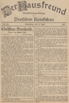 Der Hausfreund : Unterhaltungs-Beilage zur Deutschen Rundschau. 1927, Nr. 116 (12 Juni)