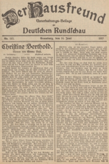 Der Hausfreund : Unterhaltungs-Beilage zur Deutschen Rundschau. 1927, Nr. 117 (14 Juni)