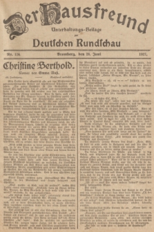 Der Hausfreund : Unterhaltungs-Beilage zur Deutschen Rundschau. 1927, Nr. 126 (28 Juni)
