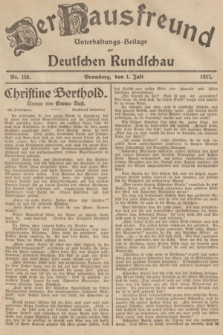 Der Hausfreund : Unterhaltungs-Beilage zur Deutschen Rundschau. 1927, Nr. 128 (1 Juli)