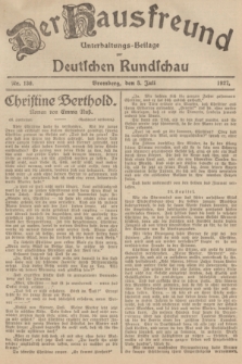 Der Hausfreund : Unterhaltungs-Beilage zur Deutschen Rundschau. 1927, Nr. 130 (5 Juli)