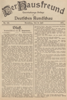 Der Hausfreund : Unterhaltungs-Beilage zur Deutschen Rundschau. 1927, Nr. 139 (15 Juli)