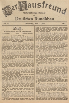 Der Hausfreund : Unterhaltungs-Beilage zur Deutschen Rundschau. 1927, Nr. 141 (17 Juli)