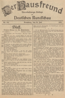 Der Hausfreund : Unterhaltungs-Beilage zur Deutschen Rundschau. 1927, Nr. 142 (20 Juli)