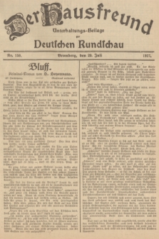 Der Hausfreund : Unterhaltungs-Beilage zur Deutschen Rundschau. 1927, Nr. 150 (29 Juli)