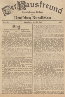Der Hausfreund : Unterhaltungs-Beilage zur Deutschen Rundschau. 1927, Nr. 151 (30 Juli)