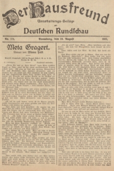 Der Hausfreund : Unterhaltungs-Beilage zur Deutschen Rundschau. 1927, Nr. 171 (24 August)