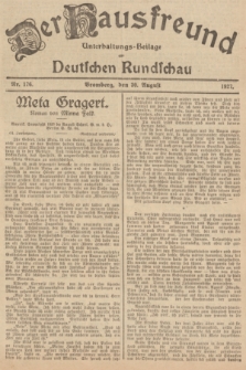 Der Hausfreund : Unterhaltungs-Beilage zur Deutschen Rundschau. 1927, Nr. 176 (30 August)
