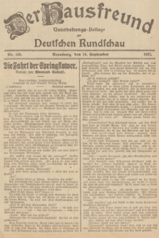 Der Hausfreund : Unterhaltungs-Beilage zur Deutschen Rundschau. 1927, Nr. 190 (18 September)