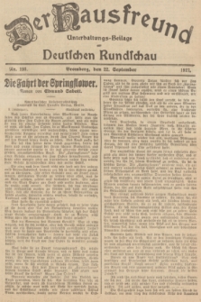Der Hausfreund : Unterhaltungs-Beilage zur Deutschen Rundschau. 1927, Nr. 193 (22 September)