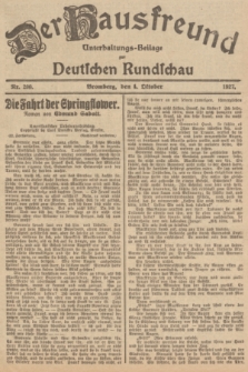 Der Hausfreund : Unterhaltungs-Beilage zur Deutschen Rundschau. 1927, Nr. 200 (4 Oktober)