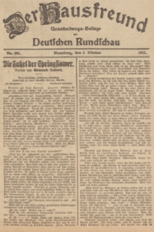 Der Hausfreund : Unterhaltungs-Beilage zur Deutschen Rundschau. 1927, Nr. 201 (5 Oktober)