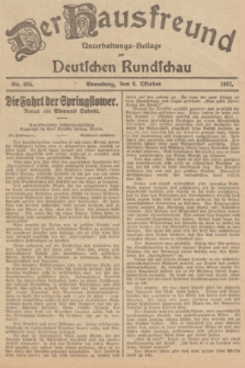 Der Hausfreund : Unterhaltungs-Beilage zur Deutschen Rundschau. 1927, Nr. 204 (8 Oktober)