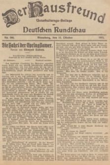Der Hausfreund : Unterhaltungs-Beilage zur Deutschen Rundschau. 1927, Nr. 206 (12 Oktober)
