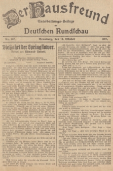 Der Hausfreund : Unterhaltungs-Beilage zur Deutschen Rundschau. 1927, Nr. 207 (13 Oktober)