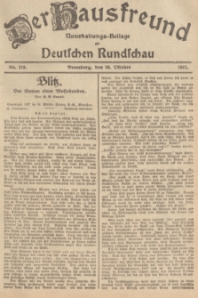 Der Hausfreund : Unterhaltungs-Beilage zur Deutschen Rundschau. 1927, Nr. 218 (26 Oktober)