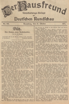 Der Hausfreund : Unterhaltungs-Beilage zur Deutschen Rundschau. 1927, Nr. 220 (28 Oktober)
