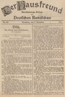 Der Hausfreund : Unterhaltungs-Beilage zur Deutschen Rundschau. 1927, Nr. 223 (3 November)