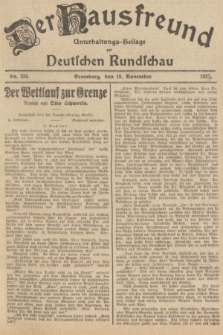 Der Hausfreund : Unterhaltungs-Beilage zur Deutschen Rundschau. 1927, Nr. 236 (18 November)
