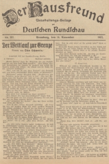 Der Hausfreund : Unterhaltungs-Beilage zur Deutschen Rundschau. 1927, Nr. 237 (19 November)