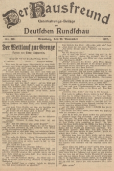 Der Hausfreund : Unterhaltungs-Beilage zur Deutschen Rundschau. 1927, Nr. 239 (22 November)