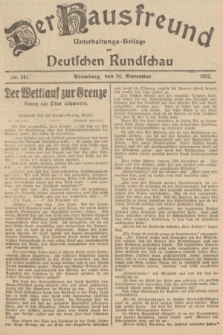 Der Hausfreund : Unterhaltungs-Beilage zur Deutschen Rundschau. 1927, Nr. 241 (24 November)