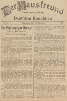 Der Hausfreund : Unterhaltungs-Beilage zur Deutschen Rundschau. 1927, Nr. 244 (27 November)