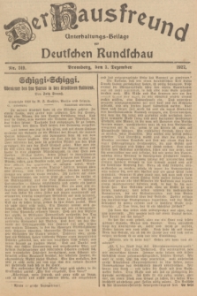 Der Hausfreund : Unterhaltungs-Beilage zur Deutschen Rundschau. 1927, Nr. 249 (3 Dezember)