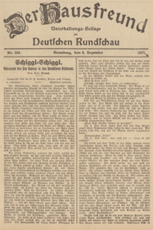 Der Hausfreund : Unterhaltungs-Beilage zur Deutschen Rundschau. 1927, Nr. 250 (4 Dezember)