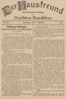 Der Hausfreund : Unterhaltungs-Beilage zur Deutschen Rundschau. 1927, Nr. 251 (7 Dezember)