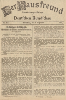 Der Hausfreund : Unterhaltungs-Beilage zur Deutschen Rundschau. 1927, Nr. 252 (8 Dezember)