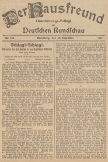 Der Hausfreund : Unterhaltungs-Beilage zur Deutschen Rundschau. 1927, Nr. 253 (10 Dezember)