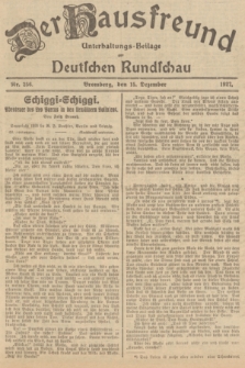 Der Hausfreund : Unterhaltungs-Beilage zur Deutschen Rundschau. 1927, Nr. 256 (15 Dezember)