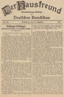 Der Hausfreund : Unterhaltungs-Beilage zur Deutschen Rundschau. 1927, Nr. 258 (18 Dezember)