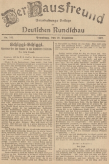 Der Hausfreund : Unterhaltungs-Beilage zur Deutschen Rundschau. 1927, Nr. 266 (30 Dezember)