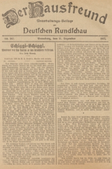 Der Hausfreund : Unterhaltungs-Beilage zur Deutschen Rundschau. 1927, Nr. 267 (31 Dezember)