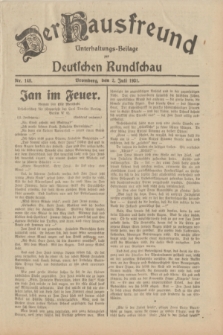 Der Hausfreund : Unterhaltungs-Beilage zur Deutschen Rundschau. 1931, Nr. 148 (2 Juli)