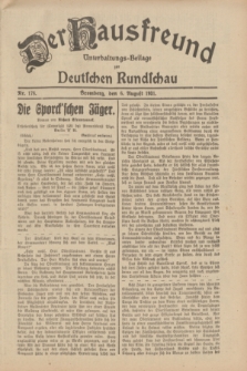 Der Hausfreund : Unterhaltungs-Beilage zur Deutschen Rundschau. 1931, Nr. 178 (6 August)