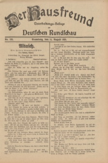 Der Hausfreund : Unterhaltungs-Beilage zur Deutschen Rundschau. 1931, Nr. 185 (14 August)