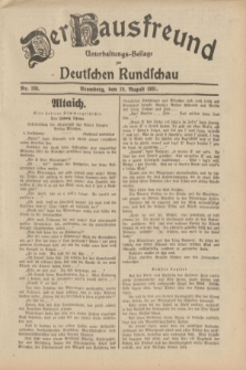 Der Hausfreund : Unterhaltungs-Beilage zur Deutschen Rundschau. 1931, Nr. 188 (19 August)