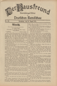 Der Hausfreund : Unterhaltungs-Beilage zur Deutschen Rundschau. 1931, Nr. 189 (20 August)