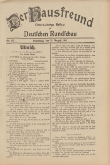 Der Hausfreund : Unterhaltungs-Beilage zur Deutschen Rundschau. 1931, Nr. 192 (23 August)