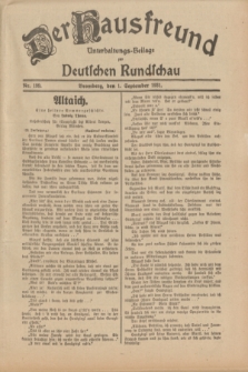 Der Hausfreund : Unterhaltungs-Beilage zur Deutschen Rundschau. 1931, Nr. 199 (1 September)