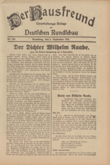 Der Hausfreund : Unterhaltungs-Beilage zur Deutschen Rundschau. 1931, Nr. 205 (8 September)