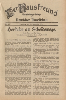 Der Hausfreund : Unterhaltungs-Beilage zur Deutschen Rundschau. 1931, Nr. 211 (15 September)