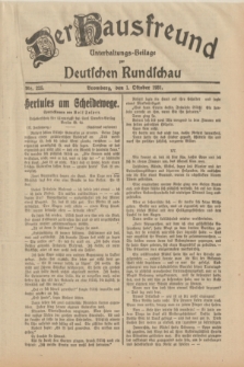 Der Hausfreund : Unterhaltungs-Beilage zur Deutschen Rundschau. 1931, Nr. 225 (1 Oktober)