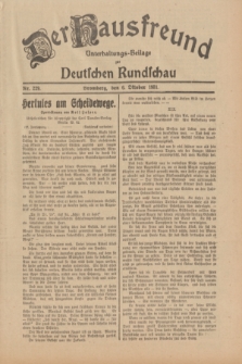 Der Hausfreund : Unterhaltungs-Beilage zur Deutschen Rundschau. 1931, Nr. 229 (6 Oktober)