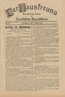 Der Hausfreund : Unterhaltungs-Beilage zur Deutschen Rundschau. 1931, Nr. 231 (8 Oktober)