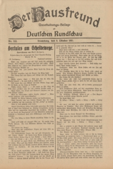 Der Hausfreund : Unterhaltungs-Beilage zur Deutschen Rundschau. 1931, Nr. 232 (9 Oktober)